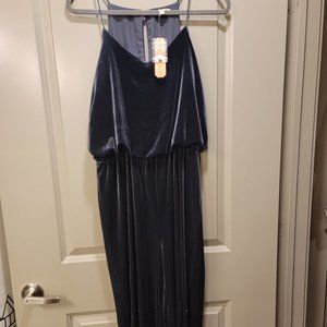 NWT GB Spaghetti Strap Velvet Jumpsuit